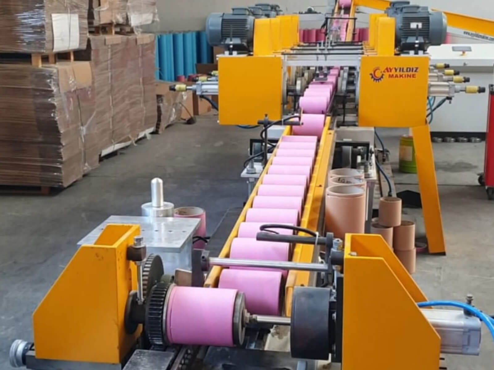 tekstil kağıt boru makinesi